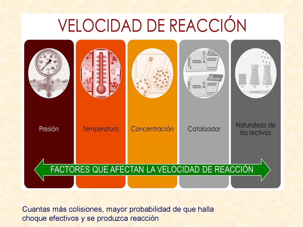 Cuantas más colisiones, mayor probabilidad de que halla choque efectivos y se produzca reacción
