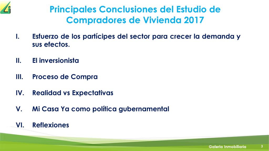 Principales Conclusiones del Estudio de Compradores de Vivienda 2017