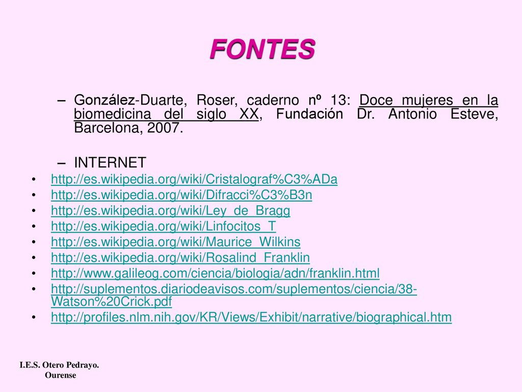 FONTES González-Duarte, Roser, caderno nº 13: Doce mujeres en la biomedicina del siglo XX, Fundación Dr. Antonio Esteve, Barcelona,