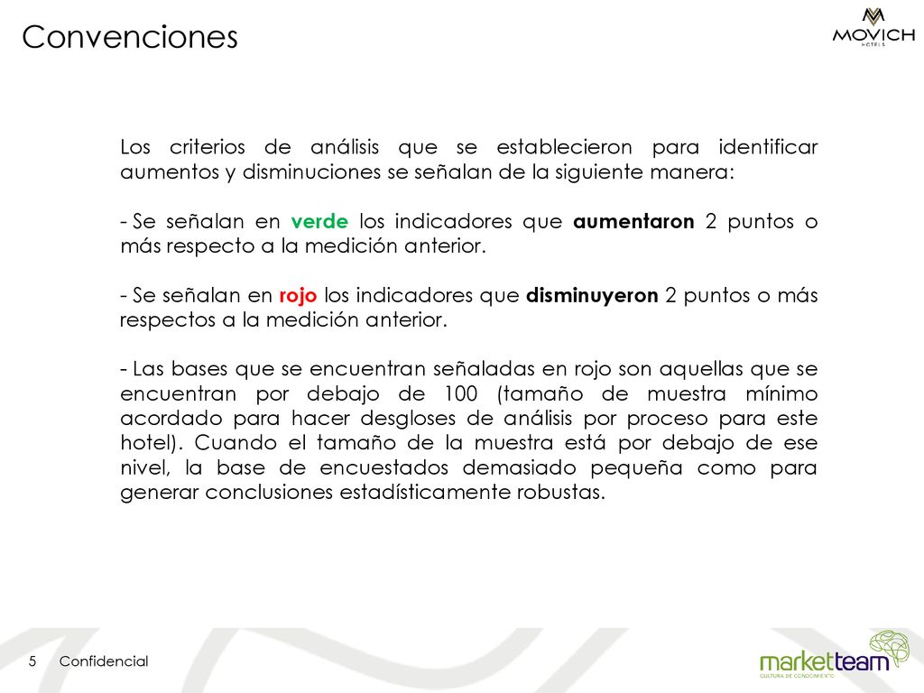 Convenciones Los criterios de análisis que se establecieron para identificar aumentos y disminuciones se señalan de la siguiente manera: