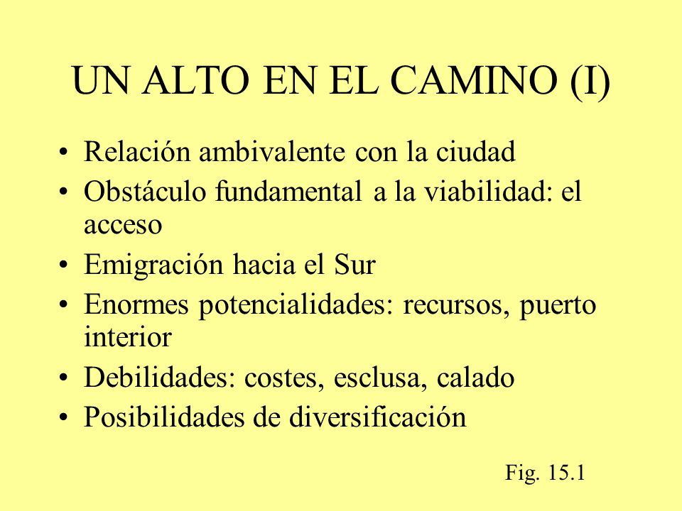 UN ALTO EN EL CAMINO (I) Relación ambivalente con la ciudad