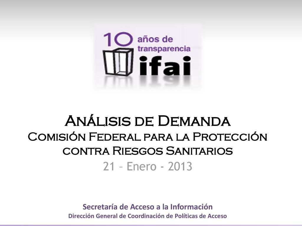 Análisis de Demanda Comisión Federal para la Protección contra Riesgos Sanitarios