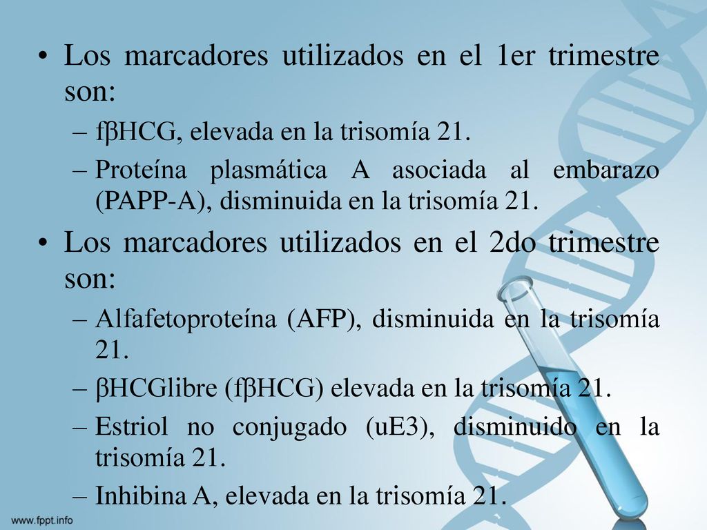 Los marcadores utilizados en el 1er trimestre son: