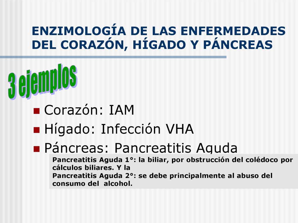 ENZIMOLOGÍA DE LAS ENFERMEDADES DEL CORAZÓN, HÍGADO Y PÁNCREAS