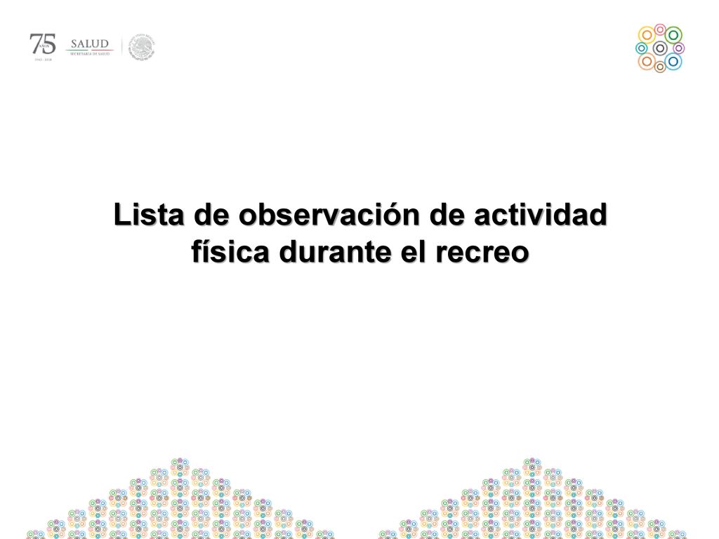 Lista de observación de actividad física durante el recreo