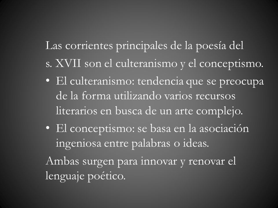 Las corrientes principales de la poesía del