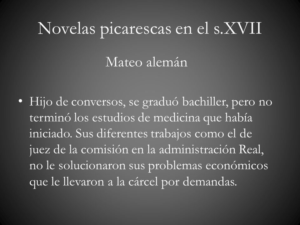 Novelas picarescas en el s.XVII