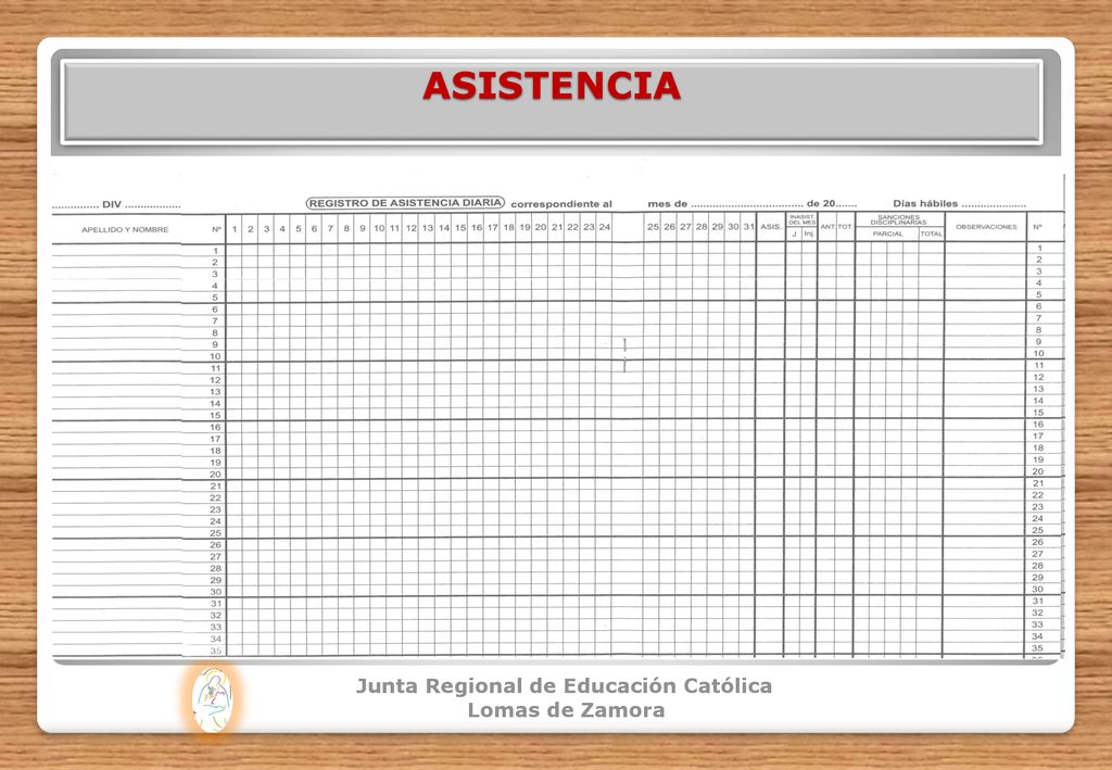 ASISTENCIA Junta Regional de Educación Católica Lomas de Zamora