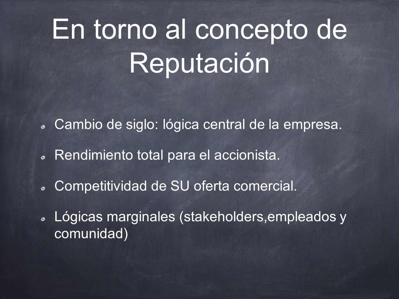 En torno al concepto de Reputación