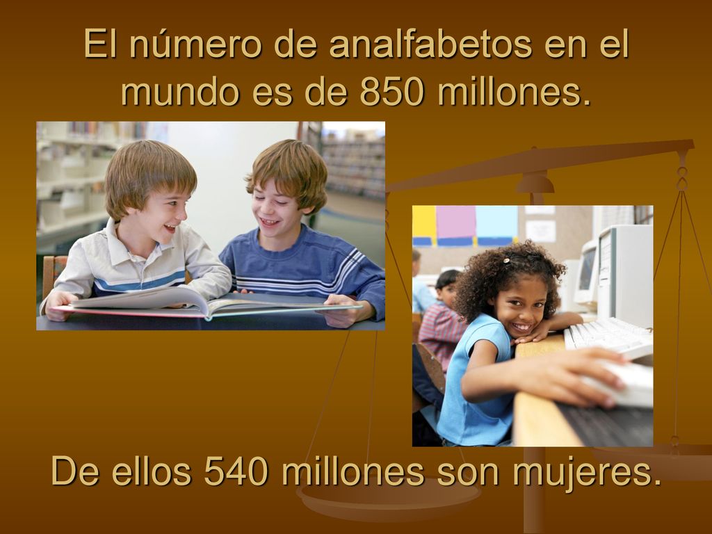 El número de analfabetos en el mundo es de 850 millones