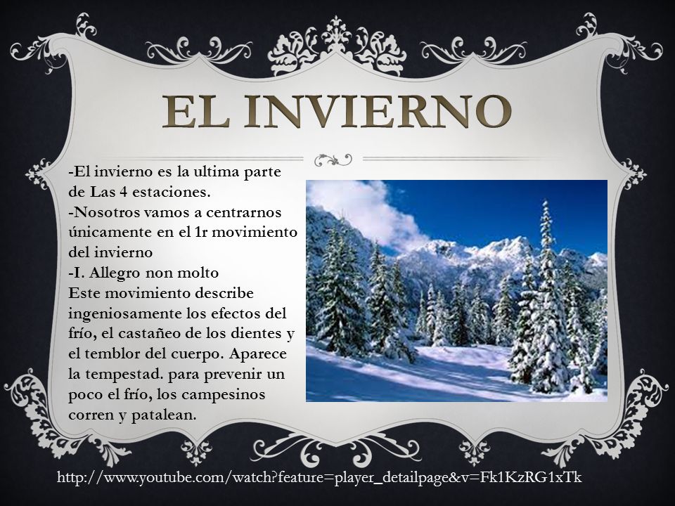 EL INVIERNO -El invierno es la ultima parte de Las 4 estaciones.