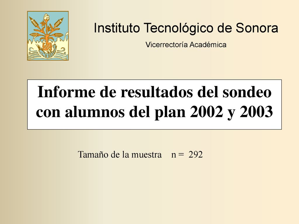 Informe de resultados del sondeo con alumnos del plan 2002 y 2003