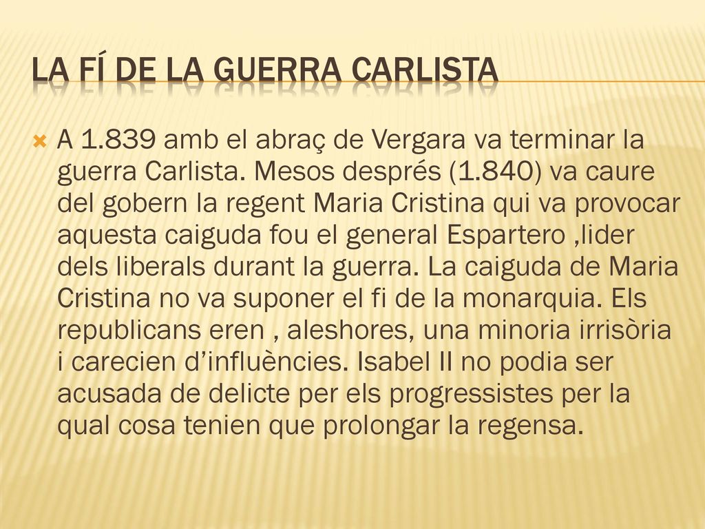 La fí de la guerra carlista