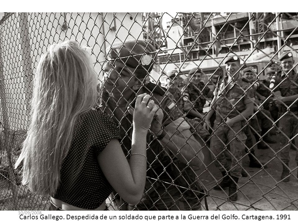 10/09/2008 Carlos Gallego. Despedida de un soldado que parte a la Guerra del Golfo. Cartagena. 1991