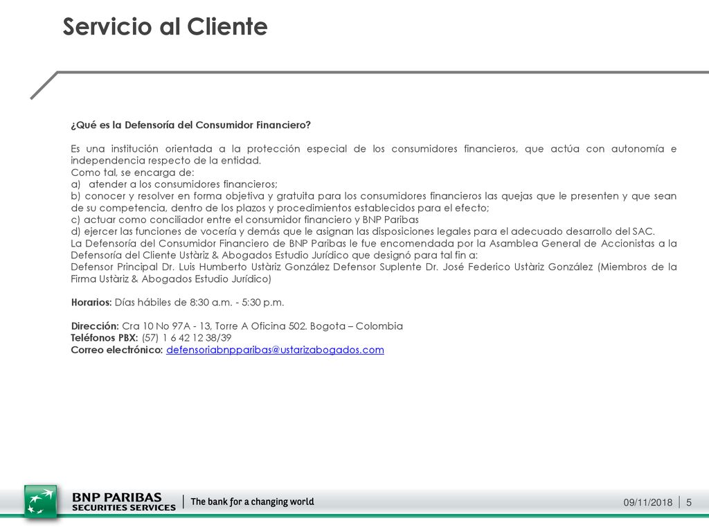 Servicio al Cliente ¿Qué es la Defensoría del Consumidor Financiero
