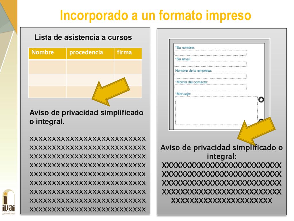Incorporado a un formato impreso