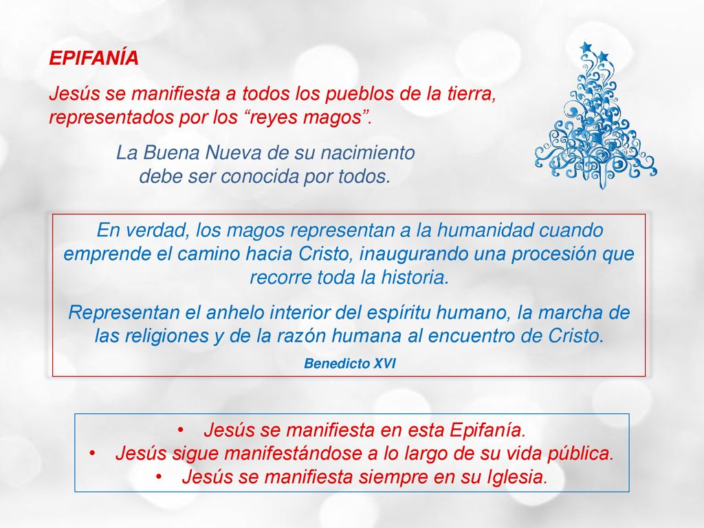 La Buena Nueva de su nacimiento debe ser conocida por todos.