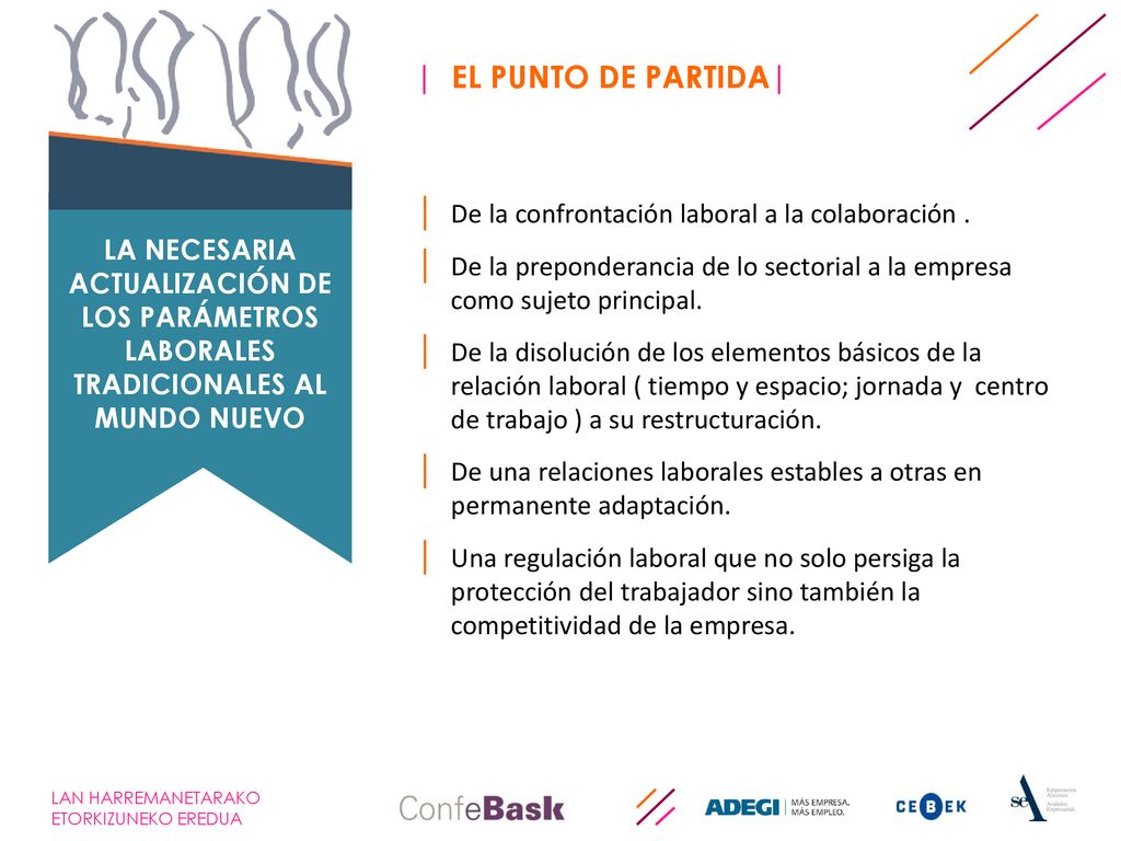 | EL PUNTO DE PARTIDA| De la confrontación laboral a la colaboración .