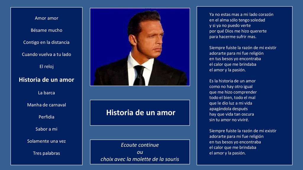 Historia de un amor Historia de un amor Ecoute continue ou