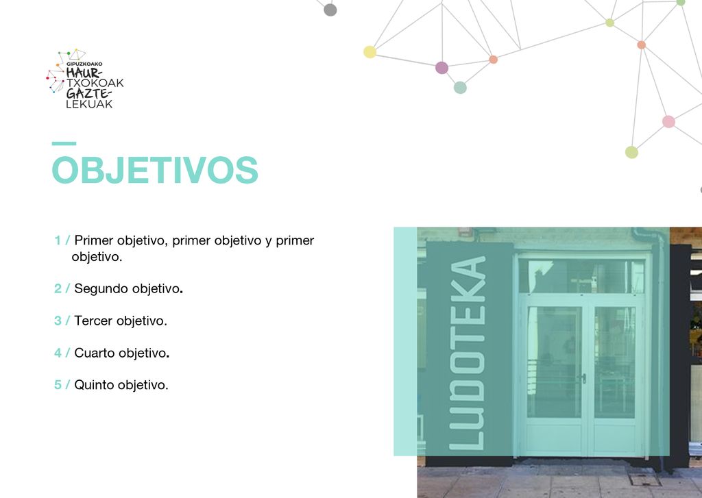 OBJETIVOS 1 / Primer objetivo, primer objetivo y primer objetivo.