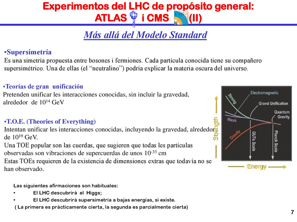Experimentos del LHC de propósito general: ATLAS i CMS (II)