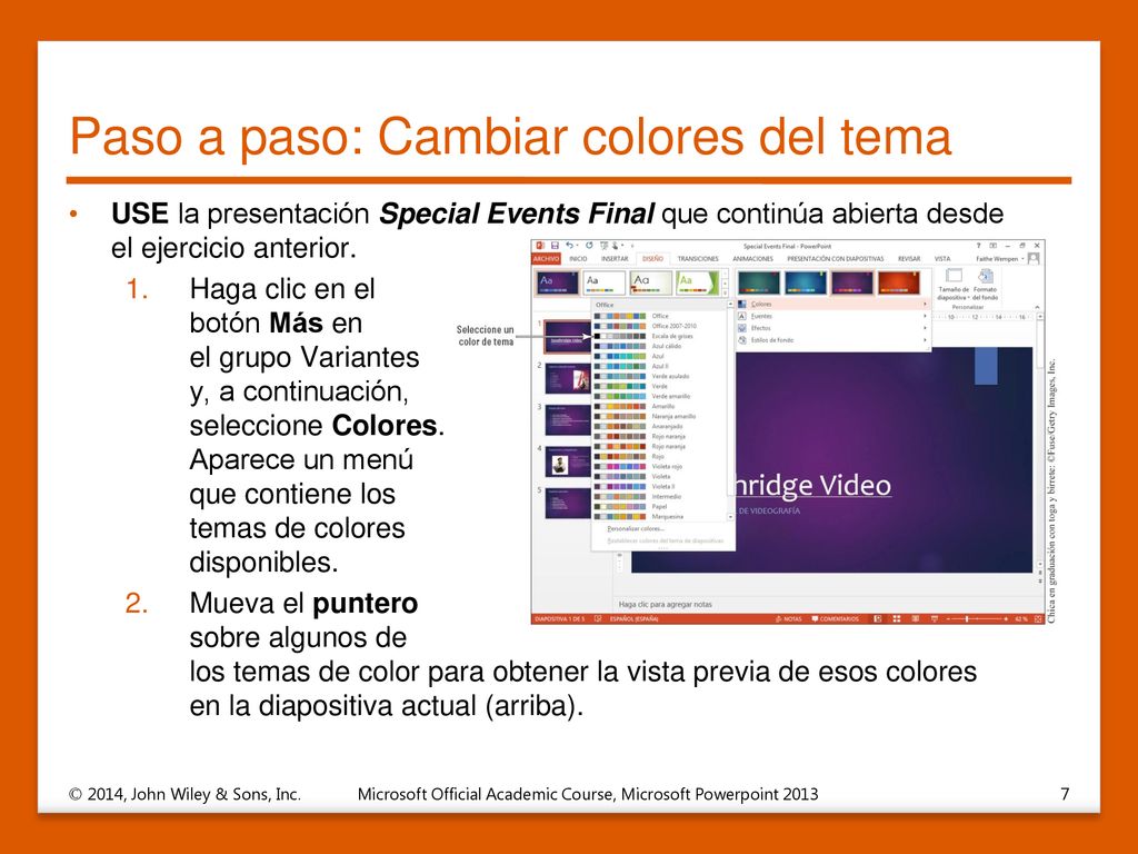 Paso a paso: Cambiar colores del tema