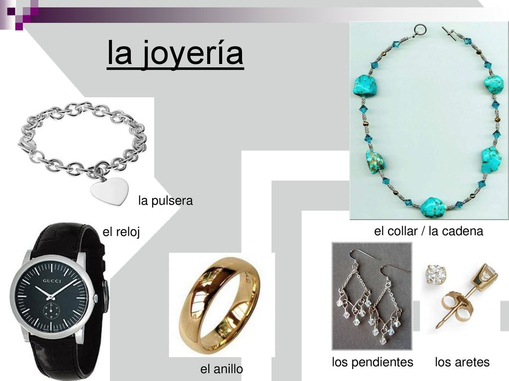 la joyería la pulsera el reloj el collar / la cadena