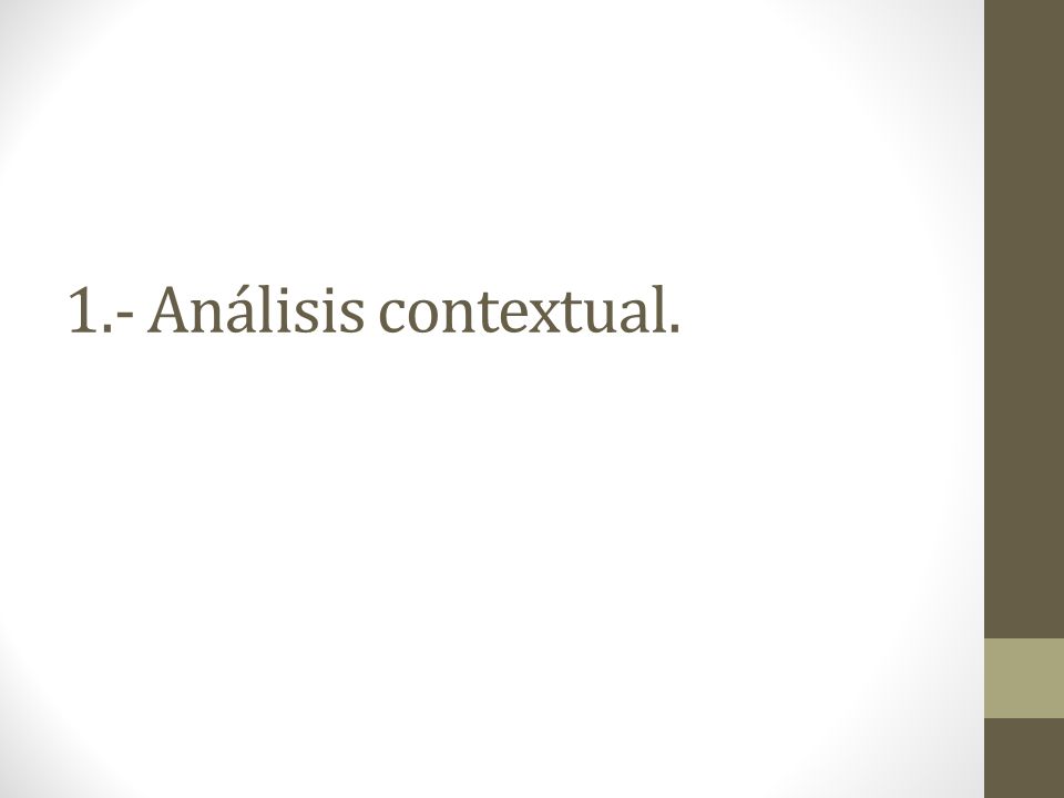 1.- Análisis contextual.