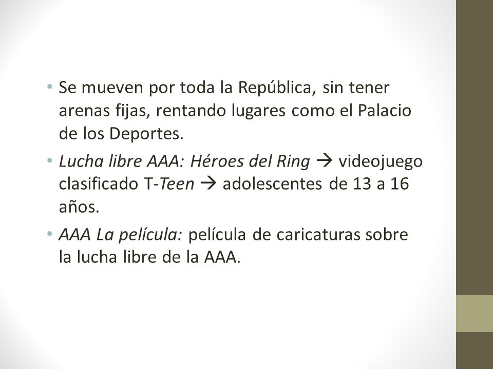 Se mueven por toda la República, sin tener arenas fijas, rentando lugares como el Palacio de los Deportes.