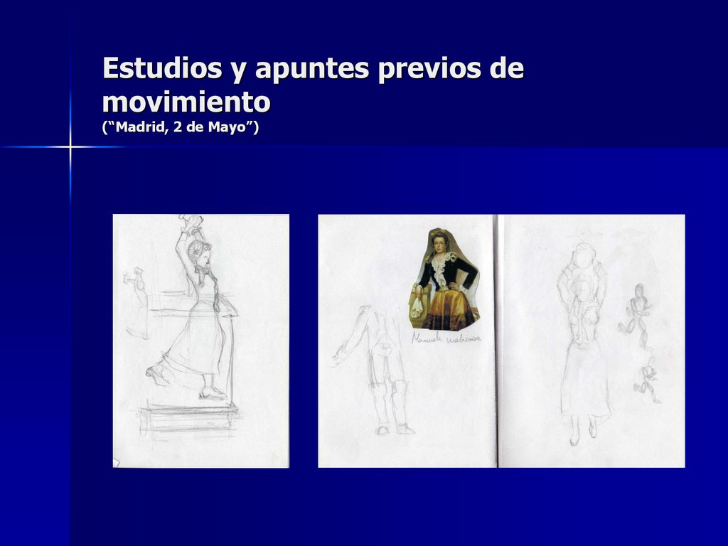 Estudios y apuntes previos de movimiento ( Madrid, 2 de Mayo )