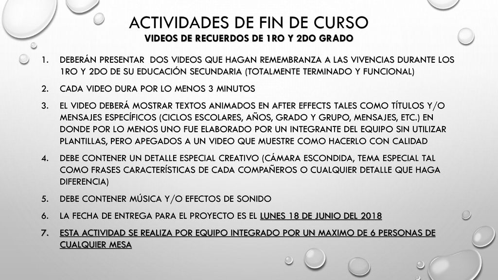 Actividades de fin de curso videos de recuerdos de 1ro y 2do grado
