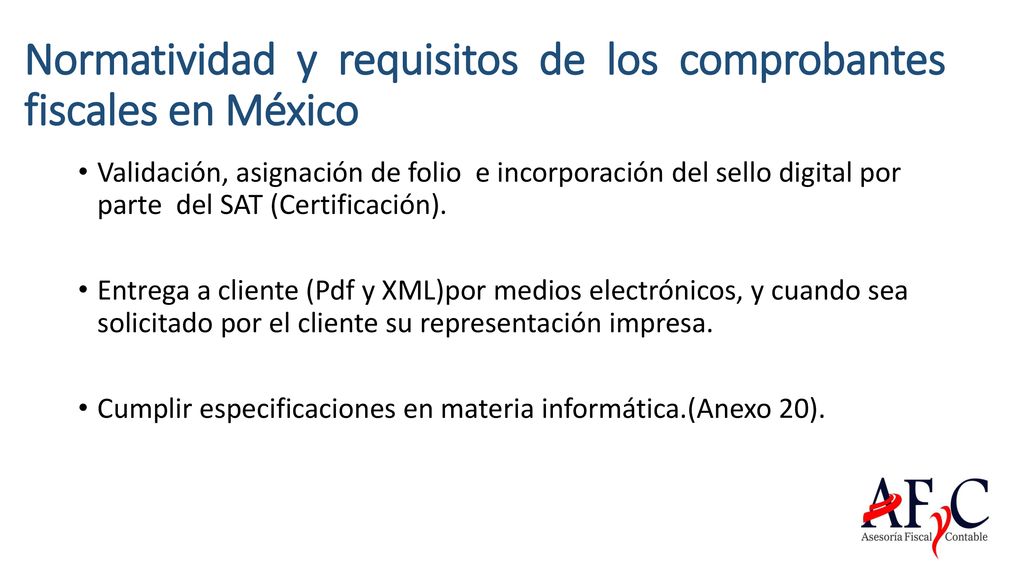 Normatividad y requisitos de los comprobantes fiscales en México