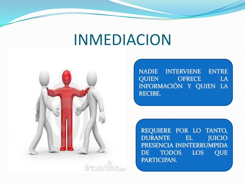 INMEDIACION NADIE INTERVIENE ENTRE QUIEN OFRECE LA INFORMACIÓN Y QUIEN LA RECIBE.