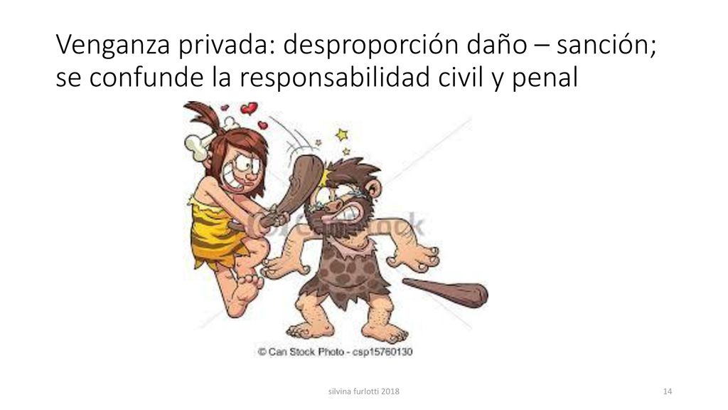 Venganza privada: desproporción daño – sanción; se confunde la responsabilidad civil y penal