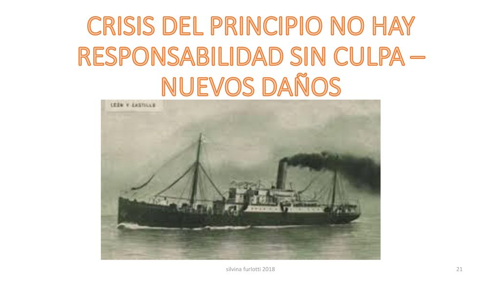 CRISIS DEL PRINCIPIO NO HAY RESPONSABILIDAD SIN CULPA –NUEVOS DAÑOS
