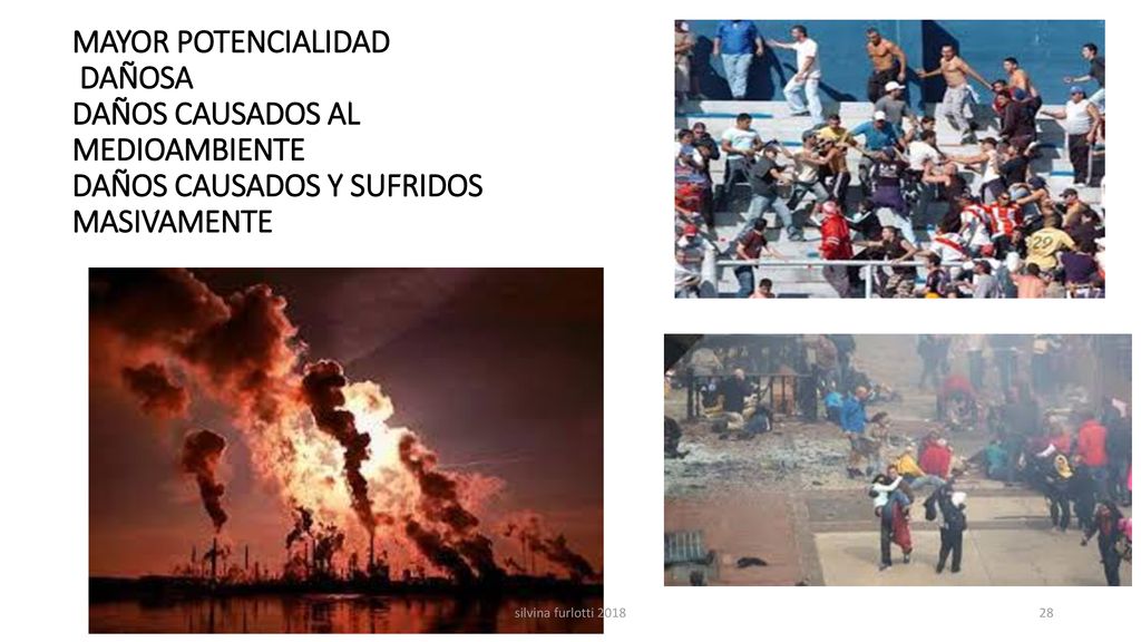 MAYOR POTENCIALIDAD DAÑOSA DAÑOS CAUSADOS AL MEDIOAMBIENTE DAÑOS CAUSADOS Y SUFRIDOS MASIVAMENTE