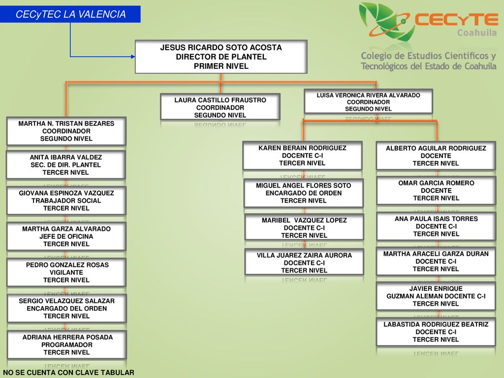 CECyTEC LA VALENCIA JESUS RICARDO SOTO ACOSTA DIRECTOR DE PLANTEL