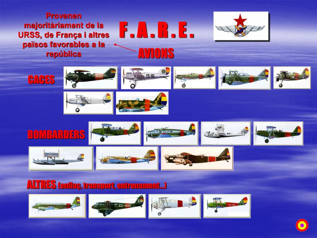 F . A . R . E . AVIONS CACES BOMBARDERS