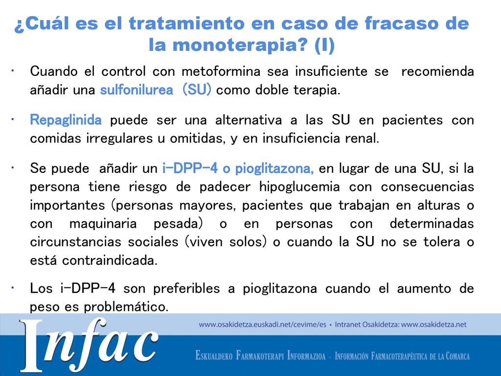 ¿Cuál es el tratamiento en caso de fracaso de la monoterapia (I)