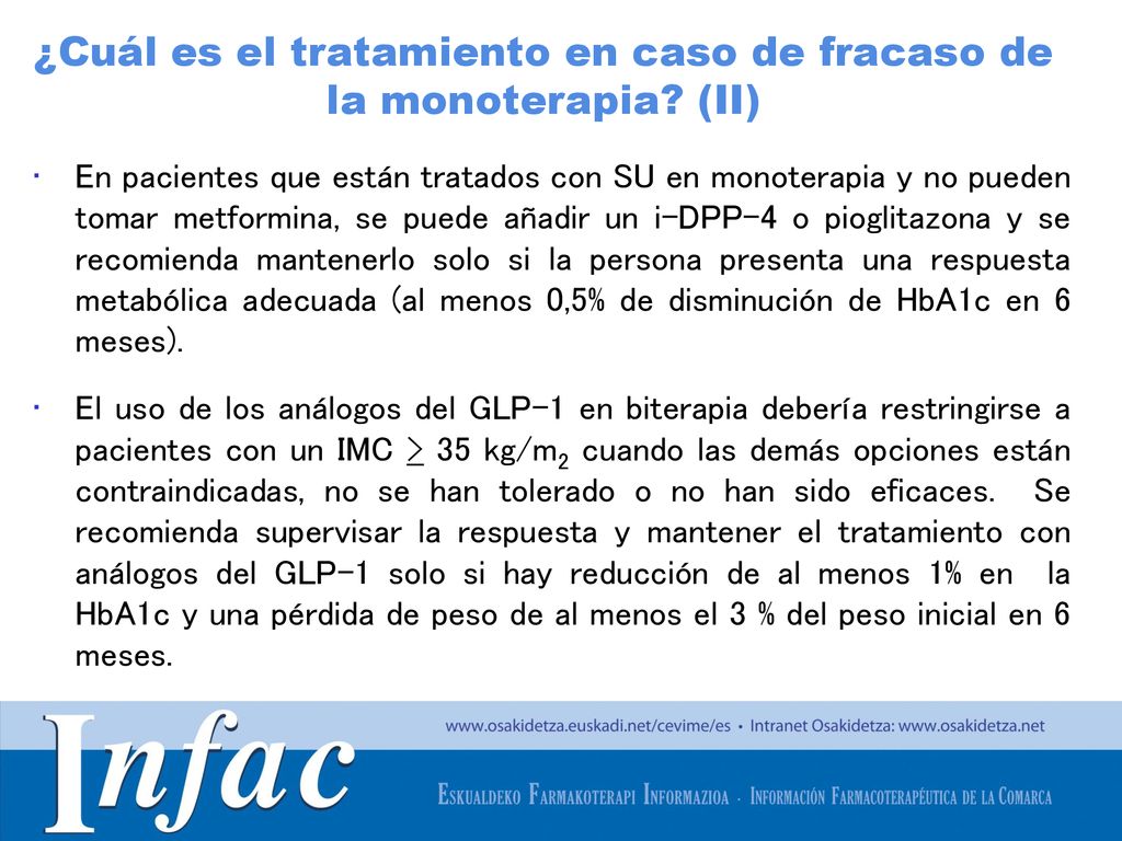 ¿Cuál es el tratamiento en caso de fracaso de la monoterapia (II)