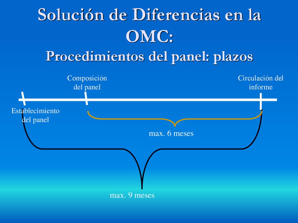 Solución de Diferencias en la OMC: Procedimientos del panel: plazos