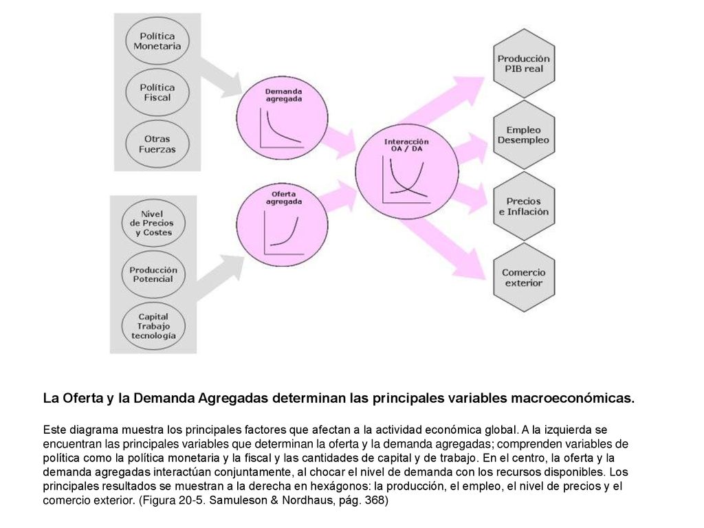 La Oferta y la Demanda Agregadas determinan las principales variables macroeconómicas.
