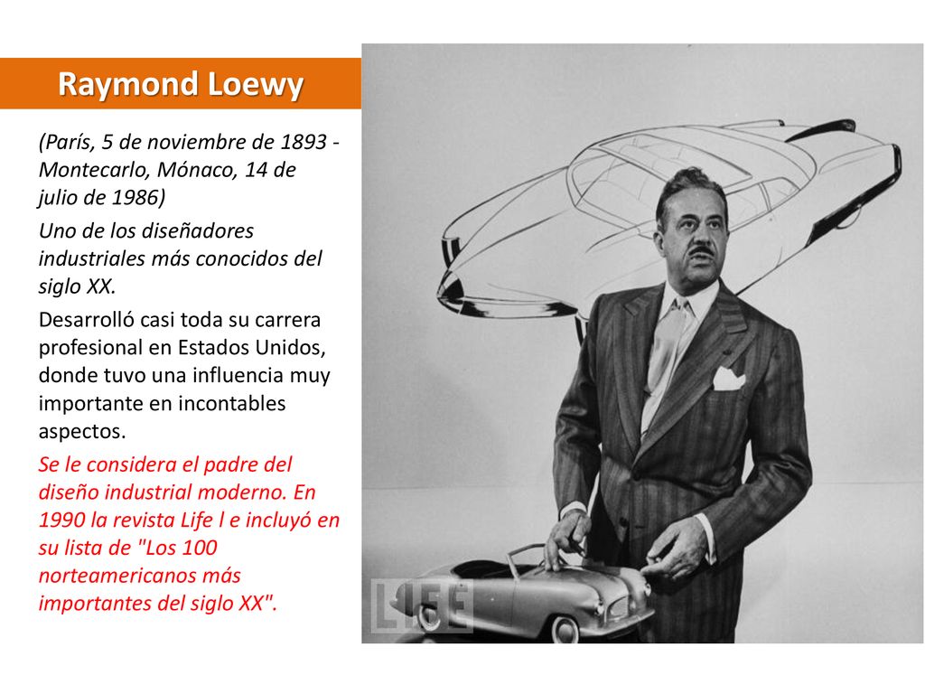 Raymond Loewy (París, 5 de noviembre de Montecarlo, Mónaco, 14 de julio de 1986)