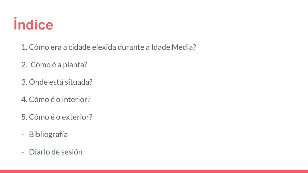 Índice Cómo era a cidade elexida durante a Idade Media