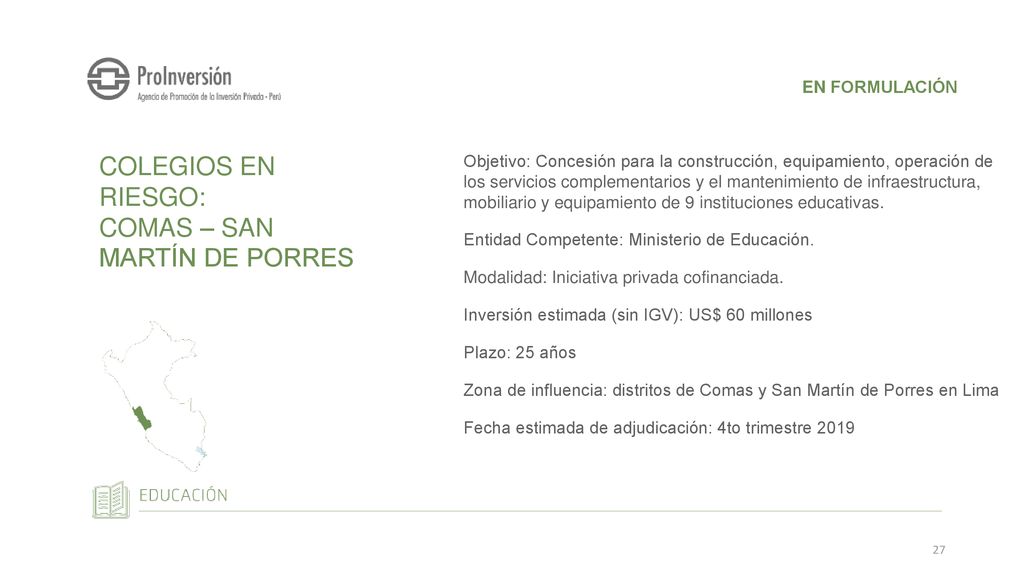Colegios en Riesgo: Comas – San Martín de Porres