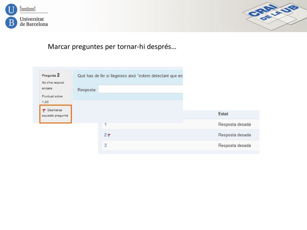 Marcar preguntes per tornar-hi després…