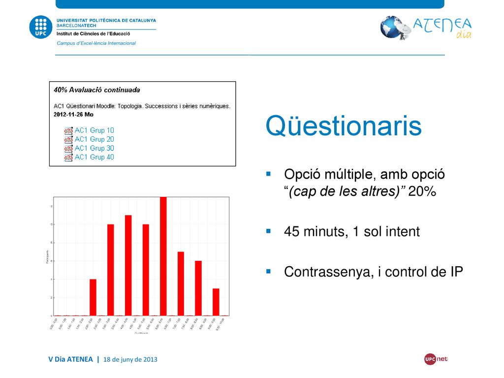 Qüestionaris Opció múltiple, amb opció (cap de les altres) 20%