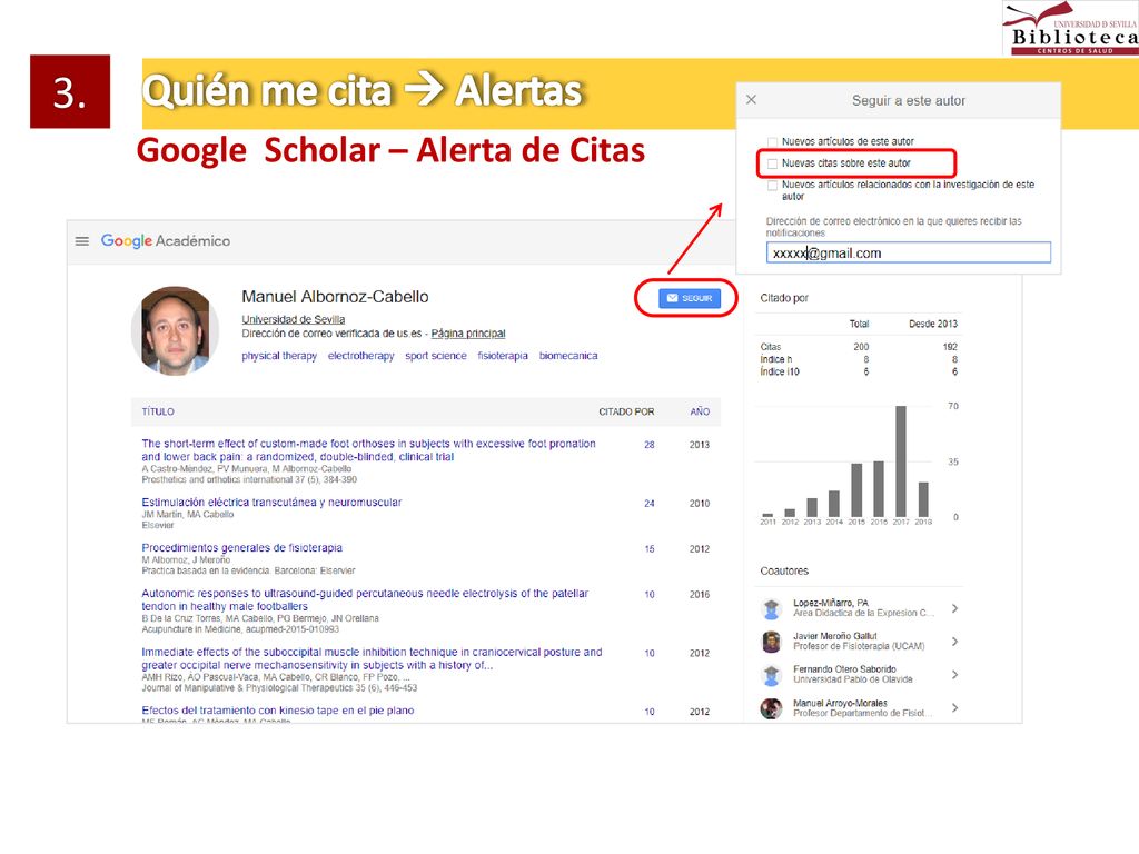 3. Quién me cita  Alertas Google Scholar – Alerta de Citas
