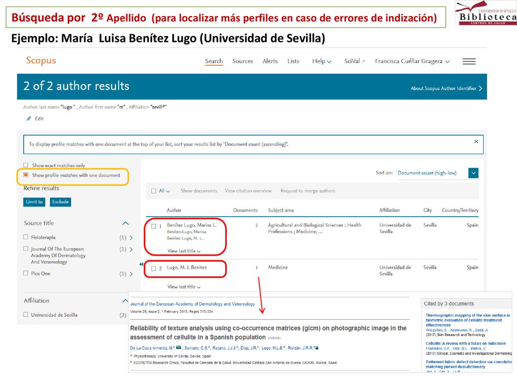 Búsqueda por 2º Apellido (para localizar más perfiles en caso de errores de indización)