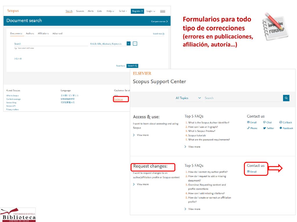 Formularios para todo tipo de correcciones